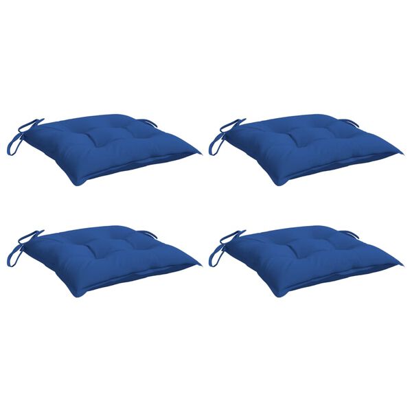 vidaXL Coussins de palette lot de 4 bleu 50x50x7 cm tissu oxford