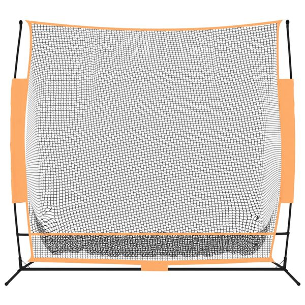 vidaXL Filet d'entraînement de golf noir et orange 215x107x216 cm