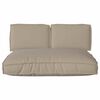 vidaXL Ensemble de coussins 3 pcs Taupe Tissu Oxford