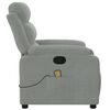 vidaXL Fauteuil inclinable de massage gris clair velours