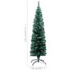 vidaXL Sapin de No&euml;l artificiel mince pr&eacute;-&eacute;clair&eacute; et boules vert 120cm