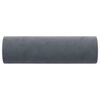 vidaXL Coussins d&eacute;coratifs lot de 2 Gris fonc&eacute; &Oslash;15x50 cm Velours