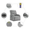 vidaXL Fauteuil inclinable de massage &eacute;lectrique gris clair tissu