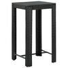 vidaXL Table de bar de jardin Noir 60,5x60,5x110,5 cm R&eacute;sine tress&eacute;e