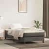 vidaXL Sommier &agrave; lattes de lit et matelas gris fonc&eacute; 100x203cm velours