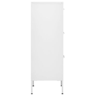 vidaXL Armoire de rangement Blanc 42,5x35x101,5 cm Acier