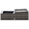 vidaXL Salon de jardin 2 pcs avec coussins R&eacute;sine tress&eacute;e Gris