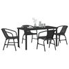 vidaXL Ensemble de salle &agrave; manger pour jardin 5 pcs Noir