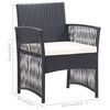 vidaXL Salon de jardin 4 pcs avec coussin R&eacute;sine tress&eacute;e Noir