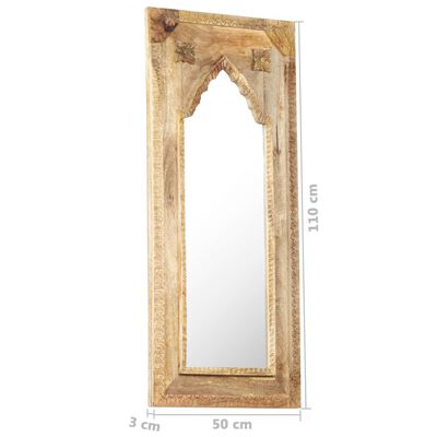 vidaXL Miroir 50x3x110 cm Bois de manguier massif