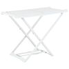 vidaXL &Eacute;tendoir &agrave; linge pliable Blanc Plastique