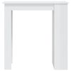 vidaXL Table de bar &eacute;tag&egrave;re de rangement Blanc brillant 102x50x103,5cm