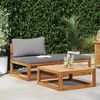 vidaXL Salon de jardin 3 pcs avec coussins Bois d'acacia solide