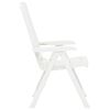 vidaXL Chaises inclinables de jardin lot de 2 Plastique Blanc