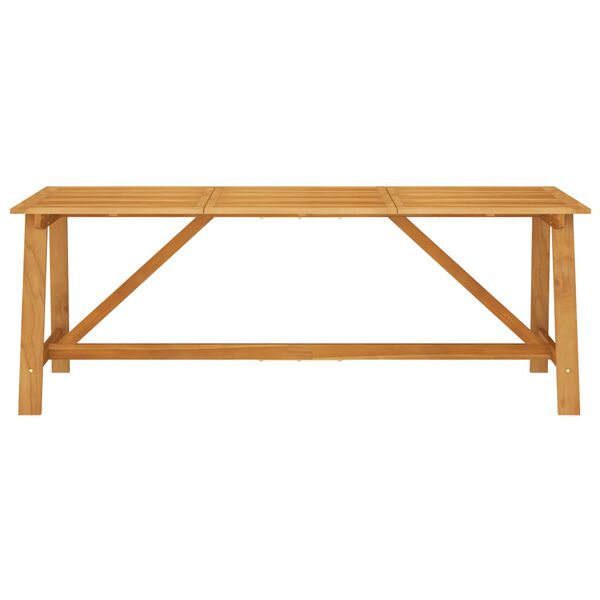vidaXL Table &agrave; manger de jardin 206x100x74 cm Bois d'acacia massif