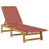 vidaXL Chaises longues lot de 2 rouge bois d'acacia solide et tissu