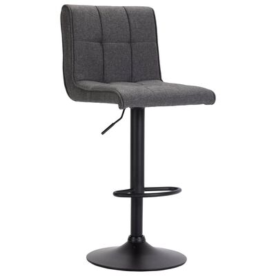 vidaXL Tabouret de bar Gris foncé Tissu