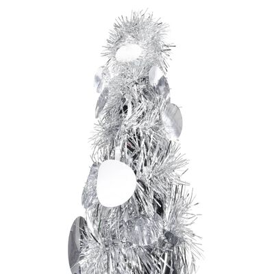 vidaXL Sapin de Noël artificiel escamotable argenté 180 cm PET