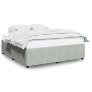 vidaXL Cadre de lit sans matelas gris clair California velours