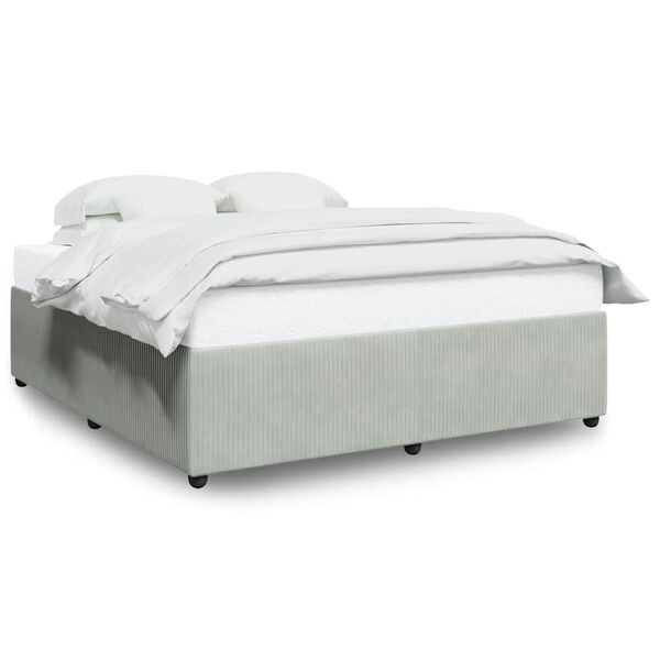 vidaXL Cadre de lit sans matelas gris clair California velours