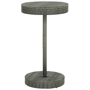 vidaXL Table de jardin Gris 60,5x106 cm R&eacute;sine tress&eacute;e