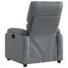 vidaXL Fauteuil inclinable de massage électrique gris similicuir
