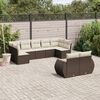 vidaXL Salon de jardin avec coussins 9 pcs marron r&eacute;sine tress&eacute;e