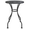 vidaXL Table de jardin Ø60x72 cm Maille métallique Anthracite