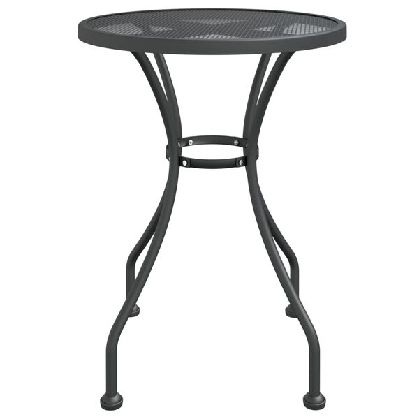 vidaXL Table de jardin Ø60x72 cm Maille métallique Anthracite