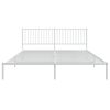 vidaXL Cadre de lit m&eacute;tal sans matelas et t&ecirc;te de lit blanc 183x213 cm