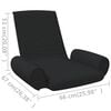 vidaXL Chaise pliable de sol Noir Tissu