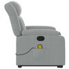 vidaXL Fauteuil inclinable de massage gris clair tissu