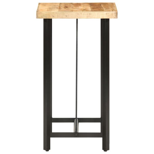 vidaXL Table de bar 60x60x107 cm Bois de manguier brut