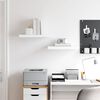vidaXL &Eacute;tag&egrave;re murale flottante 2 pcs Blanc brillant 50x23x3,8 cm MDF