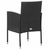 vidaXL Chaises de jardin avec coussins noir lot de 2 r&eacute;sine tress&eacute;e