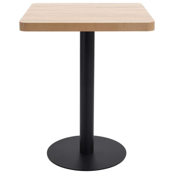 vidaXL Table de bistro marron clair 60x60 cm MDF