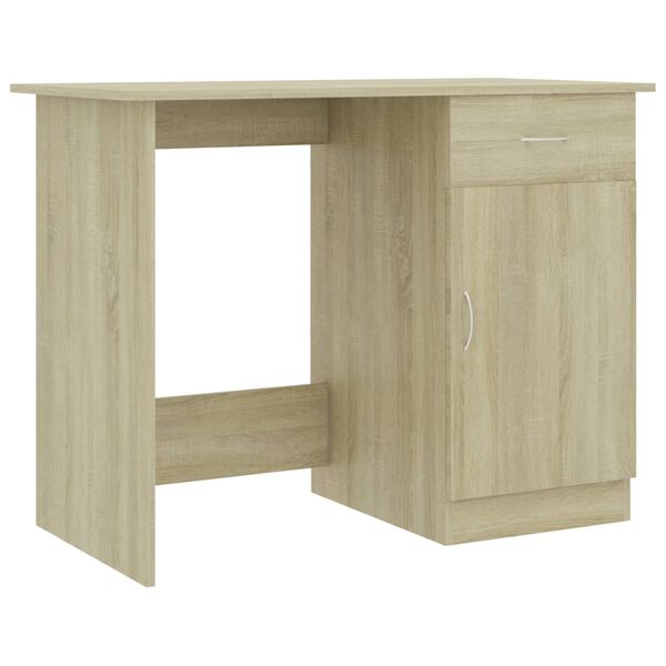 vidaXL Bureau Ch&ecirc;ne sonoma 100x50x76 cm Bois d&rsquo;ing&eacute;nierie