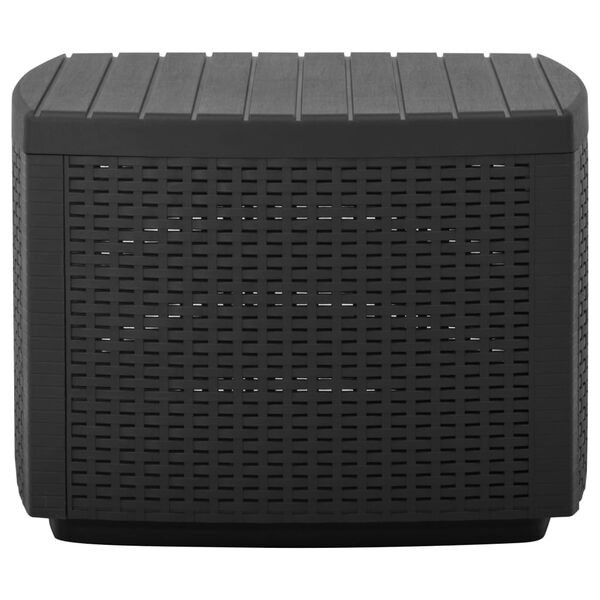 vidaXL Table de jardin Gris 53x53x40 cm Plastique