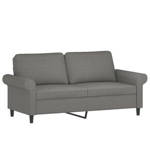 vidaXL Canap&eacute; &agrave; 2 places Gris fonc&eacute; 140 cm Tissu