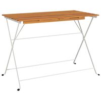 vidaXL Table de bistro pliante 100x54x71cm Bois acacia solide et acier