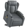 vidaXL Fauteuil inclinable de massage gris similicuir