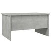 vidaXL Table basse gris béton 80x50x42,5 cm bois d'ingénierie