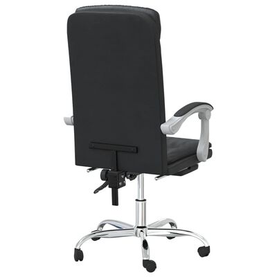 vidaXL Fauteuil inclinable de bureau Noir Similicuir