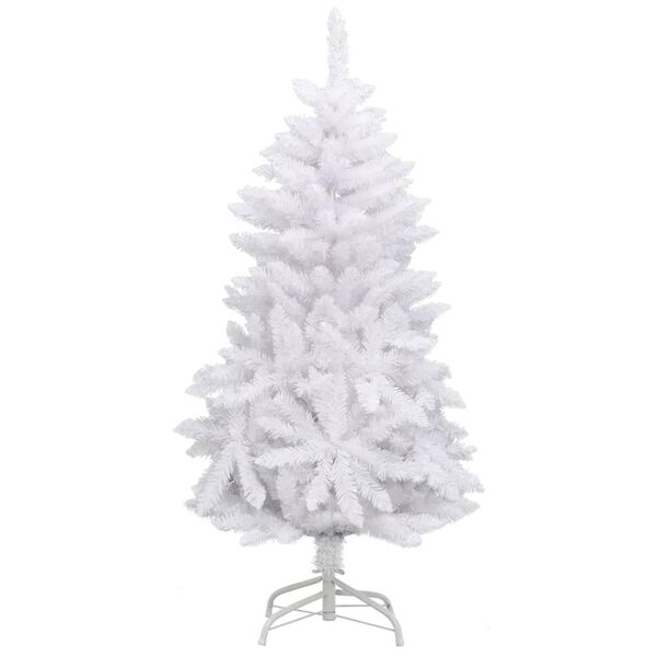 vidaXL Sapin de Noël artificiel à charnières avec support blanc 120 cm