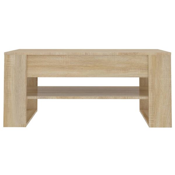 vidaXL Table basse ch&ecirc;ne sonoma 102x55x45 cm bois d'ing&eacute;nierie