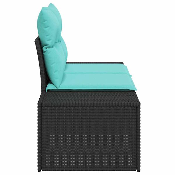 vidaXL Canap&eacute; de jardin avec coussin 184 x 62 x 69 cm polyrotin