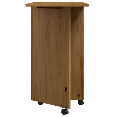 vidaXL Armoire roulante avec bureau MOSS marron miel bois de pin