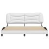 vidaXL Cadre de lit sans matelas Hvar blanc 193x203 cm similicuir