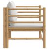 vidaXL Canapé de jardin avec coussins gris clair bambou