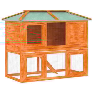 vidaXL Cage double pour animaux Bois